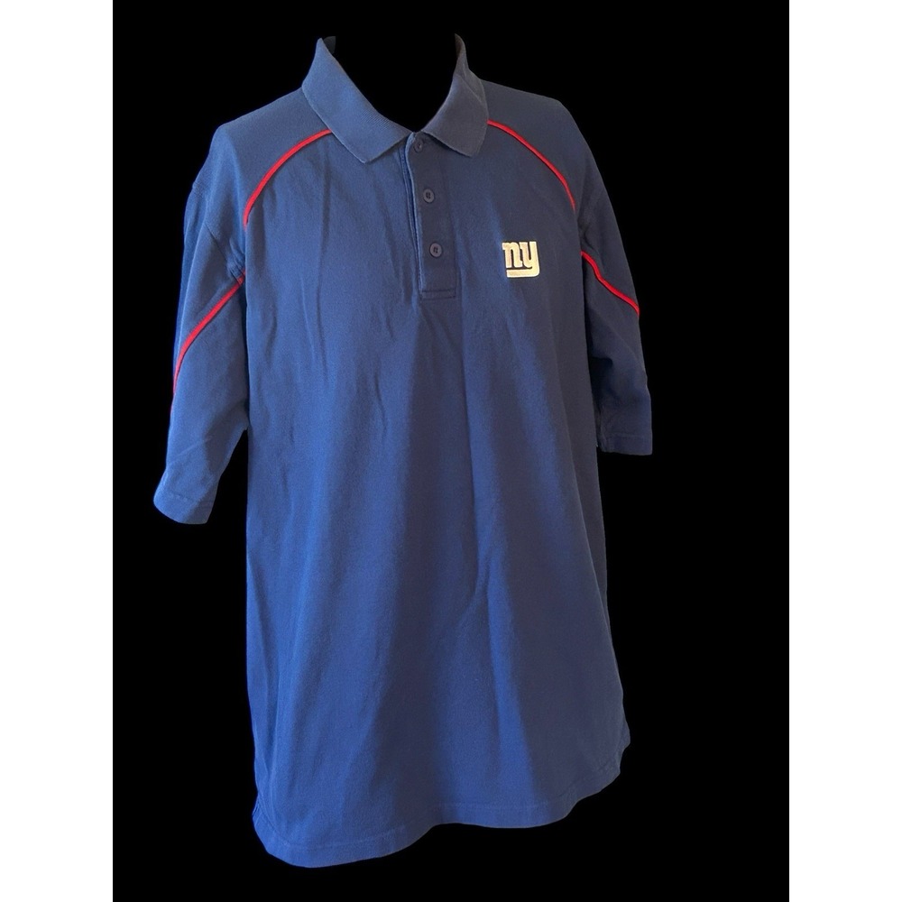 New York Giants Blue And Red Polo Shirt Mens Large NFL Football
